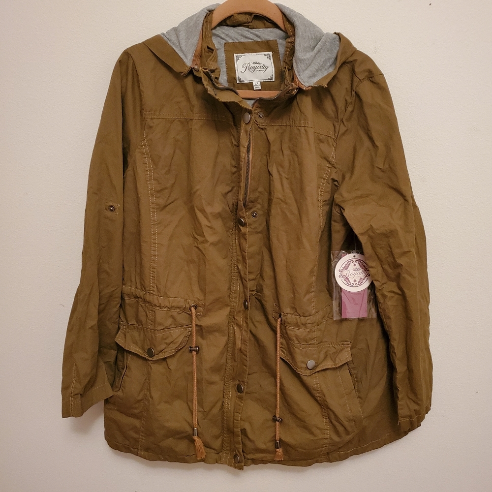 🆕️ Royalty For Me Cotton Twill Jacket w/ Hood - Picture 4 of 10